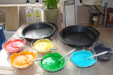 Attempting to make a rainbow cake!