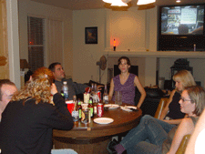 Scott and Karen mingling with their friends.