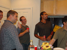 Scott enjoying his party.