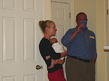 Karen holding Hunter.