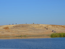 Dave going over the hill.