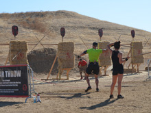 Dave throwing the javelin