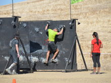 Dave on the climbing wall.