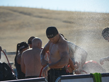 Dave in the showers.