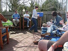 A nice day for a party outside.