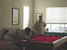 Brent and Ryan playing pool.