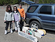Getting ready to go snowboarding!