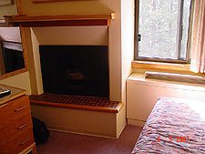 Fireplace in bedroom