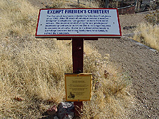 Firemen's Cemetary sign.