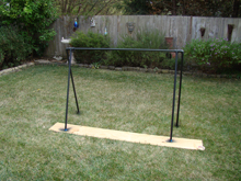 Painting the target frame.