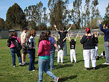 Getting some exercise before the parade
