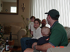 The guys with Tyler and the babies.