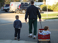 taking a walk after dinner