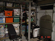 Gym area in garage