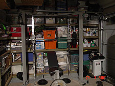 Gym area in garage