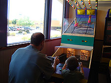 Hunter playing games.