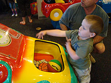 Hunter playing games.