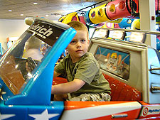 Hunter playing games.