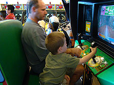 Hunter playing games.