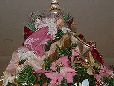 Angel at top of tree.