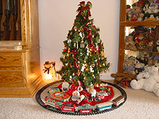 Mini tree with train.