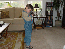 Tyler's new Cricket 22-caliber rifle!
