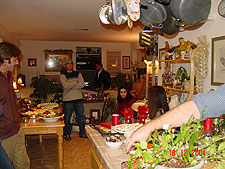 Hanging out in the kitchen.