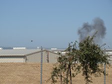 Smoke from one of the demonstrations.