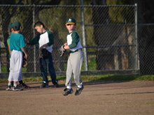 Hunter's second baseball practice