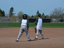 Hunter's third baseball practice