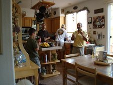 Snacking in the kitchen