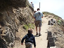 Walking back up to the car