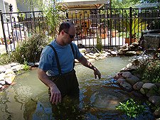 cleaning pond