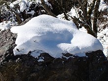 snowy rocks