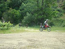 A passing motorcycle
