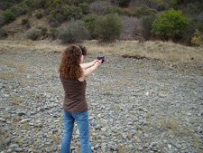 Heidi shooting her .22