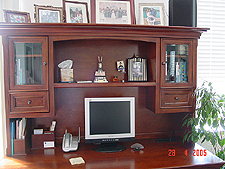 Closeup of desk.
