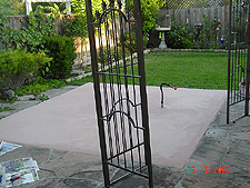 Finished painted slab.
