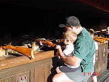 Hunter & Dave at the shooting range