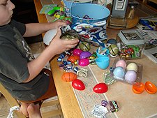 Hunter scored some good Easter goodies!