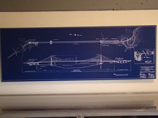 Golden Gate bridge blueprint