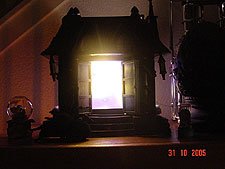 Haunted house in the dark