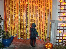 Hunter trick-or-treating.
