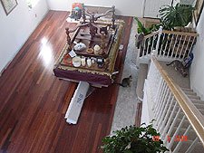 Allie and Lily anxious for the floors to be done...