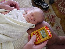 Relaxing on Dave's lap.