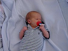 Preppy meets pacifier...