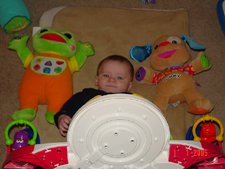 Hunter and his LeapFrog buddies...