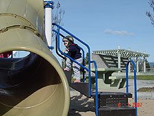 Hunter ready to go down again...