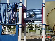 Hunter going through the tunnel