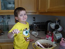 Hunter gets a taste.